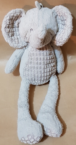 Peluche éléphant gris 40 cm Nicotoy, Tex Baby, Carrefour