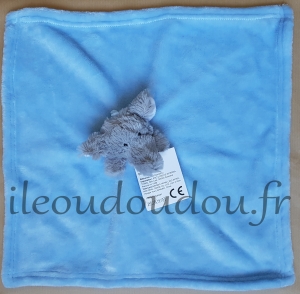 Doudou éléphant bleu ciel Marques diverses
