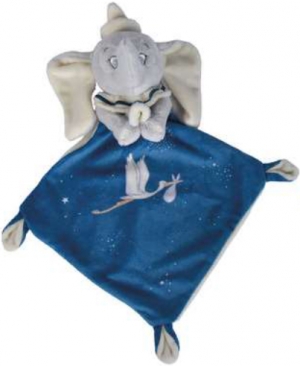 Doudou Dumbo bleu cigogne Disney Baby, Nicotoy, Simba Toys (Dickie)