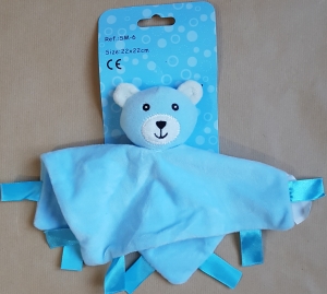 Doudou ours bleu rubans Marques diverses
