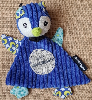 Doudou pingouin Frigos bleu Déglingos