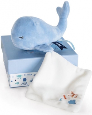 Doudou baleine bleue DC3650 Doudou et compagnie