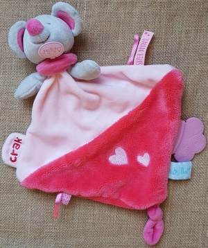Doudou souris d'activités rose Super Doudou - BN0134 Baby Nat