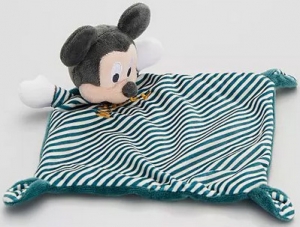 Doudou Mickey rayé vert et blanc Disney Baby, Nicotoy, Simba Toys (Dickie)