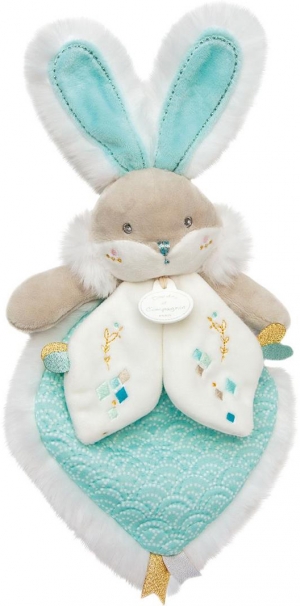 Doudou lapin bleu DC3490 Lapin de sucre Doudou et compagnie