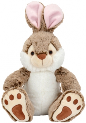 Grand lapin marron foncé et blanc assis Nicotoy, Simba Toys (Dickie)