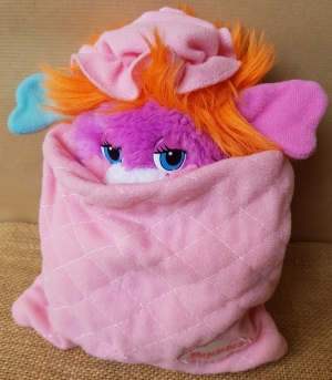 Peluche Popples rose et violet