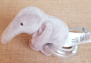 Hochet éléphant gris sos