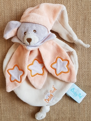 Doudou chien orange Luminescent étoiles BN747 Baby Nat
