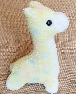 Peluche girafe jaune Pastel Pastel, Vintage