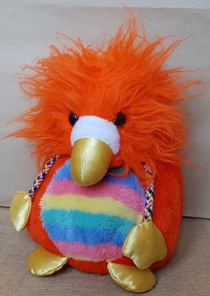 Peluche oiseau orange  Ajena, Vintage