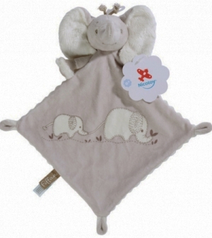 Doudou éléphant gris Fiffan sos