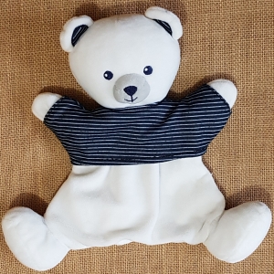 Marionnette ours blanc et bleu marine Simba Toys (Dickie), Kiabi - Kitchoun