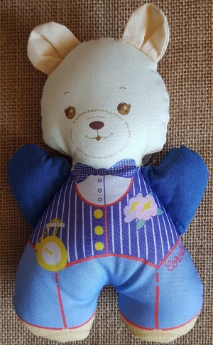 Grand Ours En Peluche Vintage HOMFRAY'S - 50 Cm Avec Costume Rétro - Déco Chambre Enfant