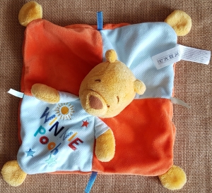 Doudou Winnie Pooh orange et bleu Disney Baby, Nicotoy, Simba Toys (Dickie)