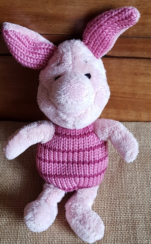 Peluche Porcinet tricot rose Disney Baby, Nicotoy
