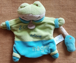 Doudou grenouille Zoé adore nager BN698 marionnette Baby Nat
