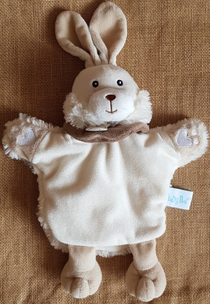 Marionnette lapin blanc et marron BN0462 Baby Nat