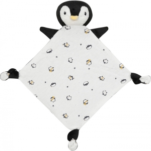 Doudou pingouin noir et blanc Absorba