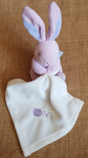 Peluche lapin  violet avec doudou Bonbon BN956 Baby Nat