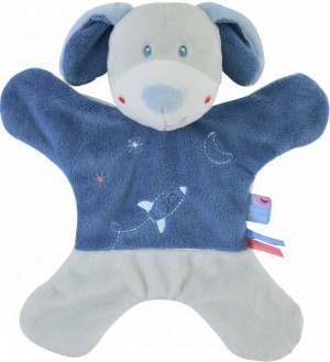 Doudou chien bleu fusée Sucre d'Orge
