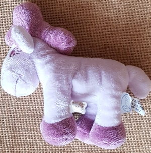 Peluche Jack cheval rose mauve Noukie's