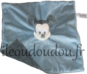 Doudou Mickey bleu et gris  Disney Baby, Nicotoy, Simba Toys (Dickie)