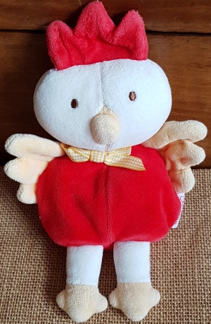 Doudou poule rouge peluche Corolle