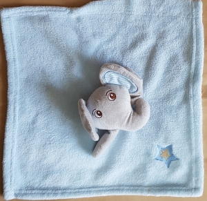 Doudou éléphant gris et bleu TomKids CMP un rêve de bébé, Marques diverses