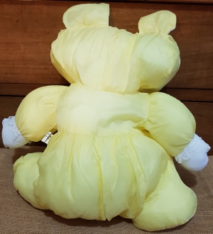 Peluche ours jaune toile parachute style Puffalump 40 cm sos