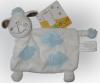 Doudou mouton bleu et blanc Kimbaloo - La Halle - Brioche