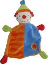 Doudou clown bleu et orange C&A étoile brodée Baby Club