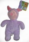 Doudou cochon rose Porcinet en pyjama avec capuche violet Nicotoy - Disney Baby - Vétir - Gémo