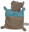 Doudou ours marron gris et bleu turquoise Nicotoy - Simba Toys (Dickie) - Baby Club