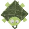 Doudou tortue grenouille plat vert, carré, anneau de dentition DPAM (Du Pareil Au Même)