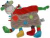Doudou vache girafe plat gris et rouge, écharpe rayée et pois multicolores Mots d'enfant - Leclerc