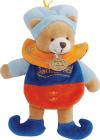 Doudou ours Prince Indidous bleu et orange Doudou et compagnie