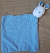 Doudou lapin bleu rayé Obaïbi-Okaïdi