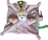 Doudou lapin rose carré rayé ABC Recycled Nicotoy - Simba Toys (Dickie)