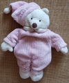 Peluche ours rose et blanc CMP un rêve de bébé
