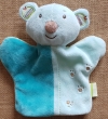 Doudou ours koala marionnette bleu et vert Tout petits U - Zen