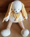 Peluche lapin jaune poire range-pyjama 60 cm Doudou et compagnie