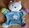Doudou chat ours bleu étoile Sucre d'Orge
