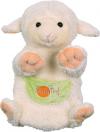 Marionnette mouton blanc, poche verte brodée Baby Nat' - BN 860 Baby Nat