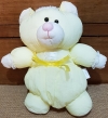 Peluche ours jaune Lucky Bell Plastic toile parachute Vintage