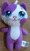 Peluche chat violet et blanc doudou Sandy