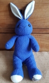 Peluche lapin bleu marine 35 cm Ajena