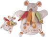 Doudou souris avec bébé marionnette orange collector - DC1632 Doudou et compagnie