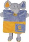 Marionnette éléphant bleu et jaune E comme ... - BN669 Baby Nat