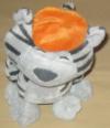 Peluche chat tigré gris béret orange Carré blanc - Marques diverses